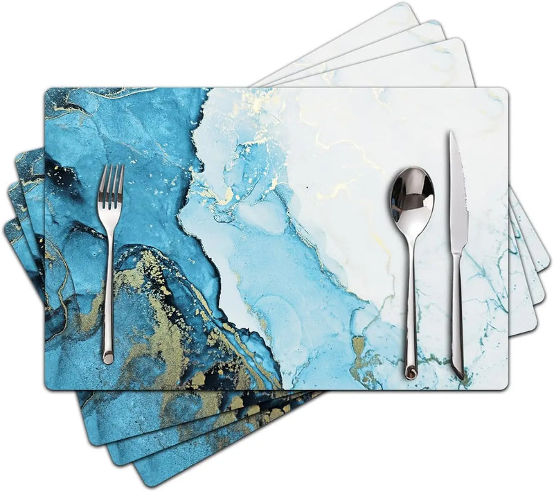 Floral Linen Placemats for Dining Table