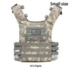 A camouflage training vest with a flag emblem and MOLLE webbing.