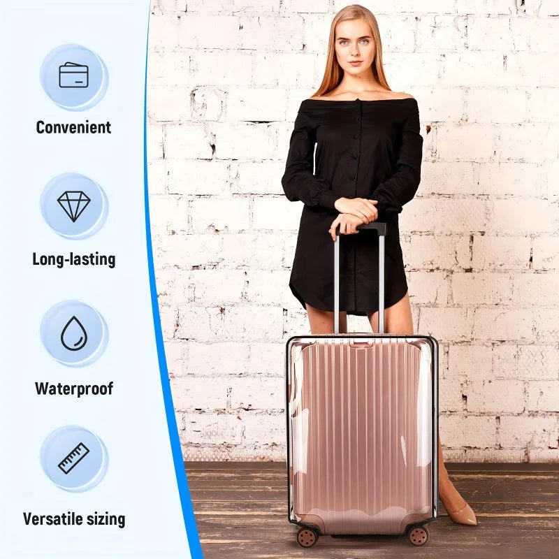 Transparent PVC Luggage Cover Set – Dustproof & Scratch-Resistant for 20–28 inch Suitcases