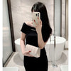 Glitter Envelope Clutch with Chain Strap