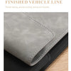 Un organisateur de documents A4 en cuir PU gris dans une couleur sombre.