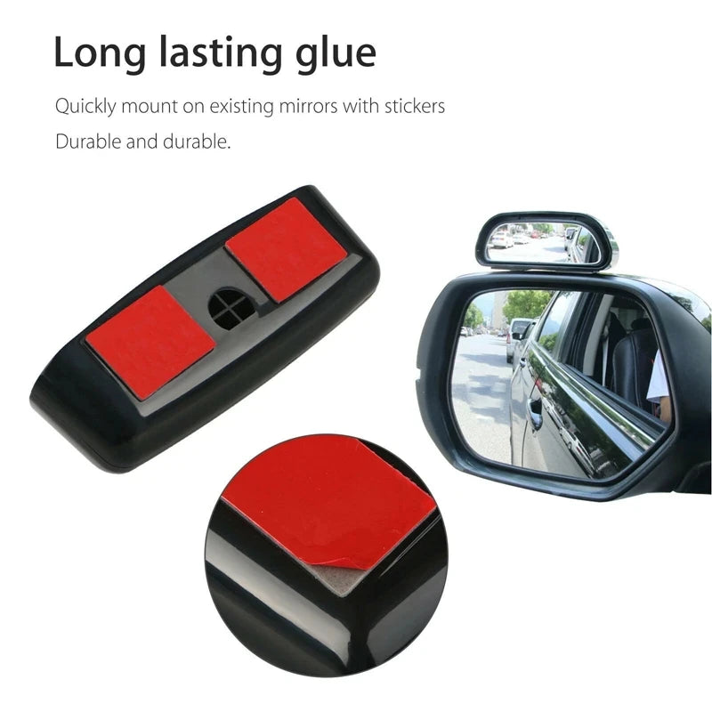 Adjustable Wide-Angle Convex Side Mirrors for Blind Spot Safety