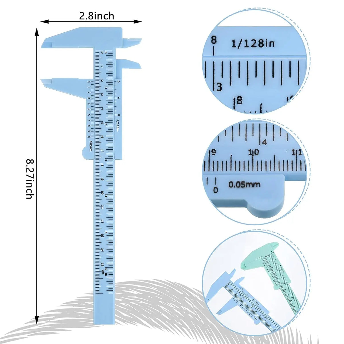 Portable Mini Vernier Caliper with Dual Scale