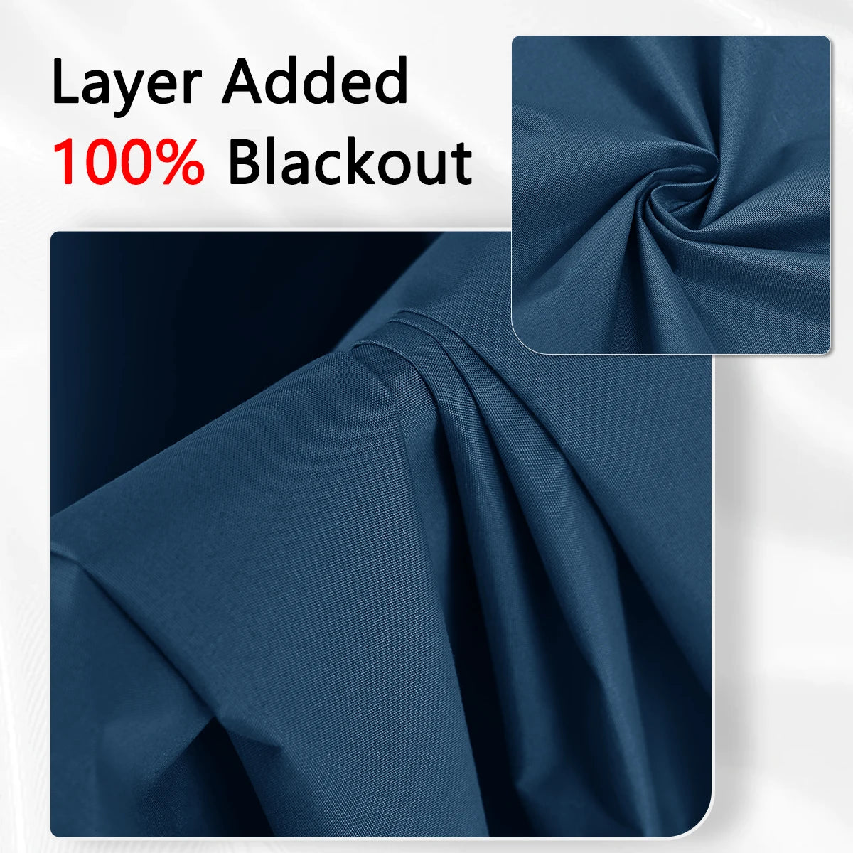 100% Blackout Solid Color Curtains for Bedroom and Living Room