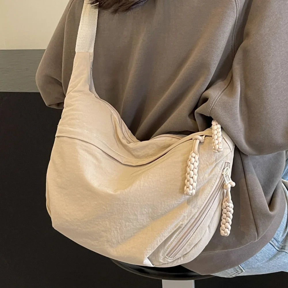 Lightweight Canvas Crossbody Bag with Adjustable Strap
