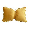 Velvet Bow Accent Pillow Cover