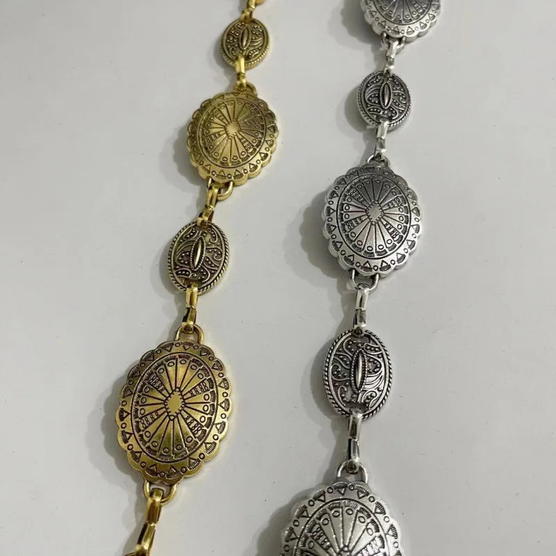 Vintage Gold Sunflower Waist Chain