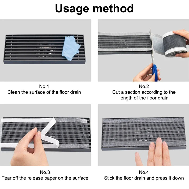 Self-Adhesive Drain Hair Catcher Strips