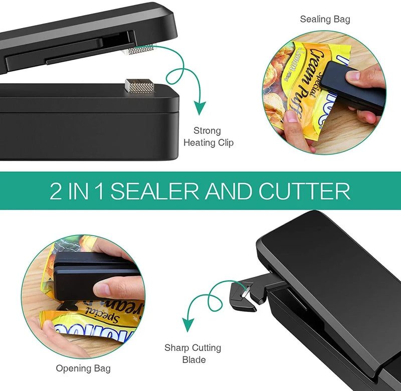 Portable Rechargeable Bag Sealer & Cutter