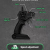 A black remote control for a 4WD RC drift truck showing various switches and indicators.
