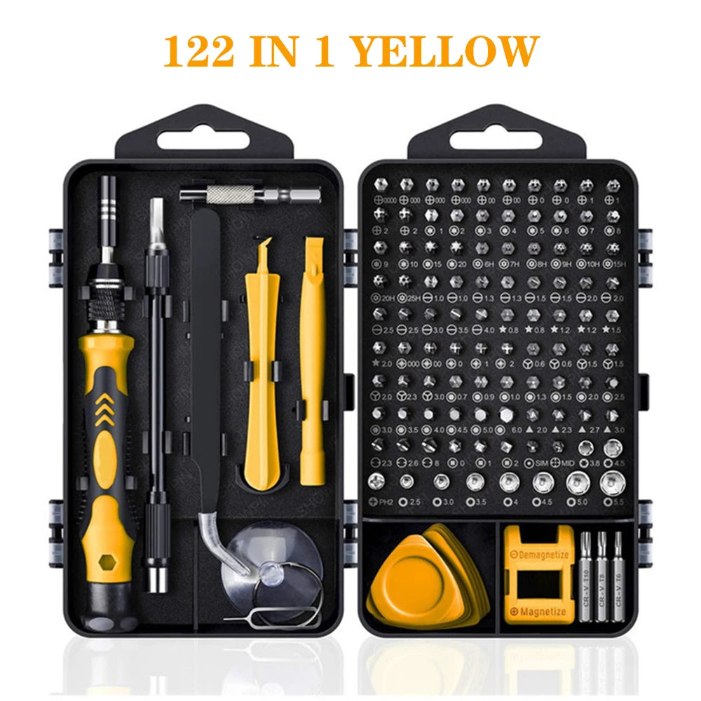 Precision 135-in-1 Screwdriver Set with Magnetic Bits and Repair Accessories