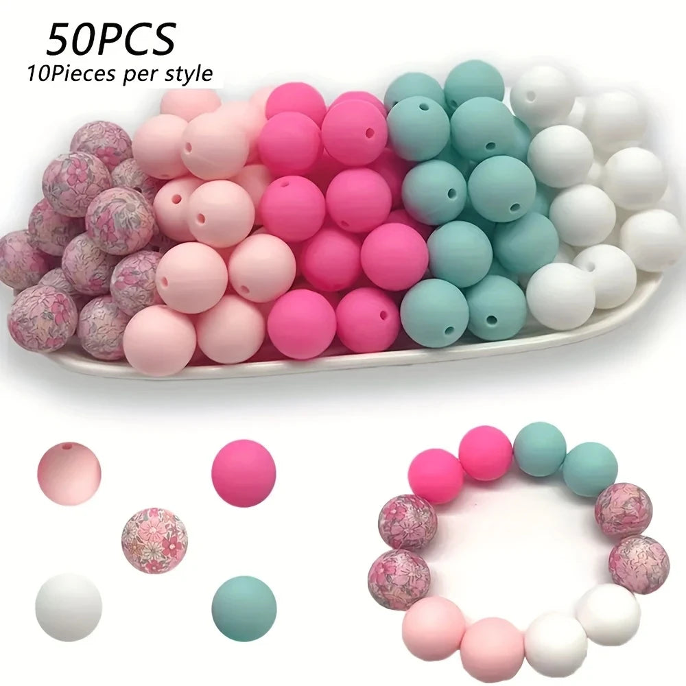 Soft Silicone Floral Beads for Jewelry Making