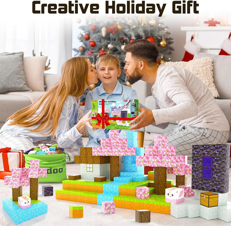 Magnetic Building Blocks Mine World Cube Set