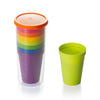 Reusable Rainbow Plastic Drink Set