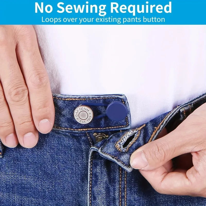 No-Sew Jeans Waist Extender Buttons (4-Pack)