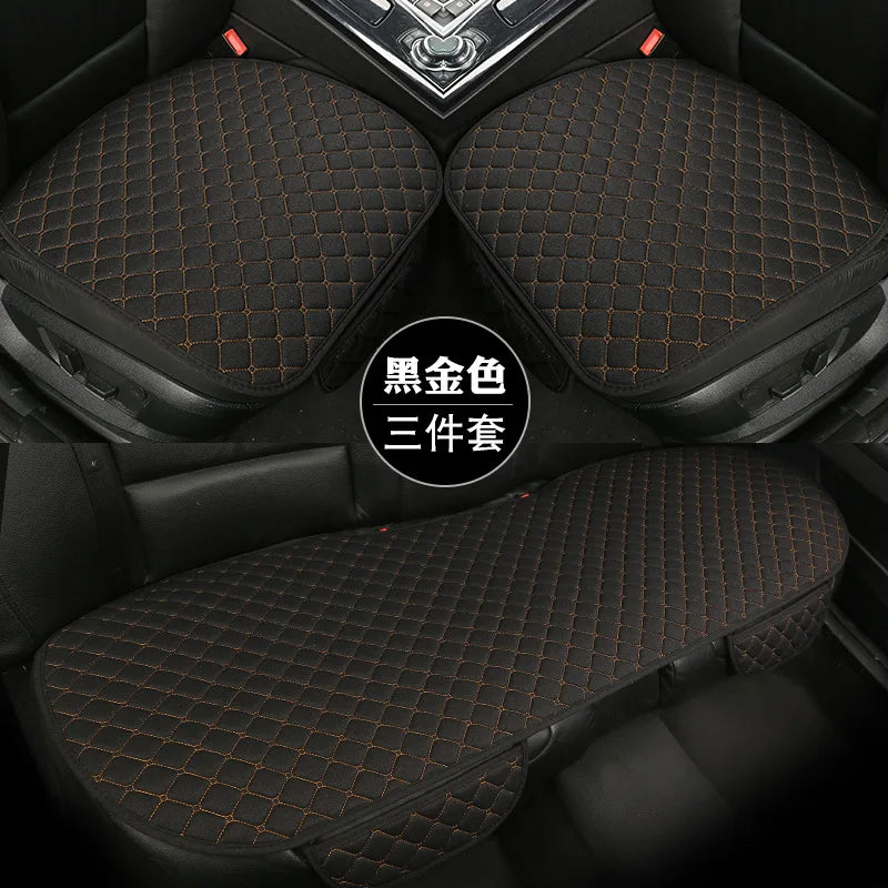 Breathable Linen Front Car Seat Cover
