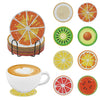 DIY Diamond Painting Wooden Coaster Set (8 Pieces)