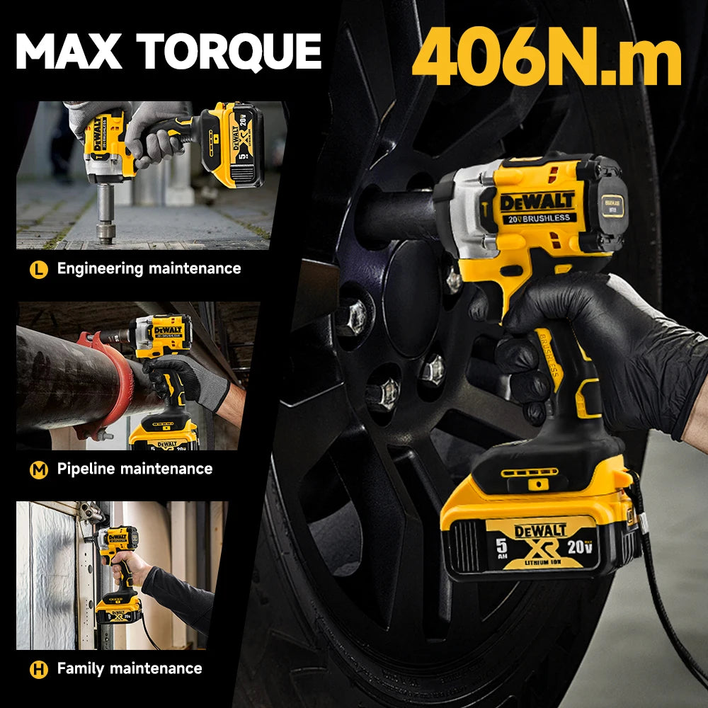 Brushless Cordless Impact Wrench with LED Light
