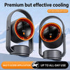 Portable USB Desk Fan with Oscillation and Digital Display