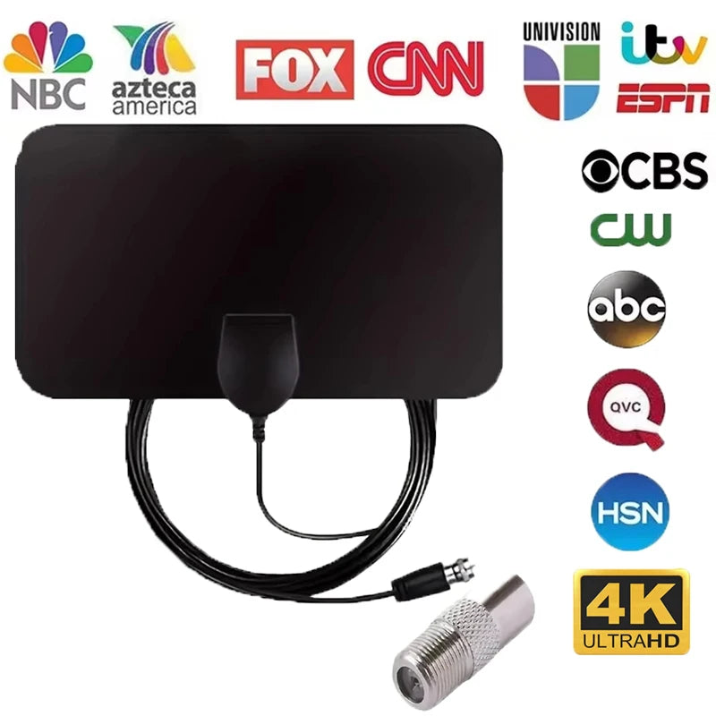 4K HD Indoor TV Antenna with Signal Booster