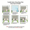 Instructions for installing Funlife Static Cling Glass Film on a window.