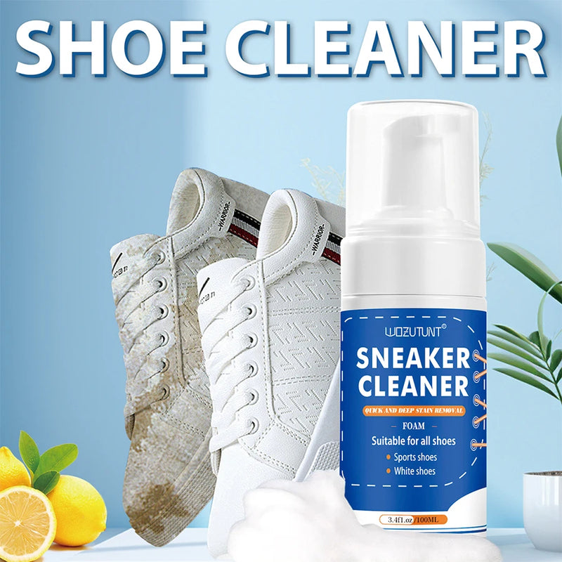 White Shoe Cleaner Foam for Sneakers & Leather