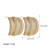 Geometric Gold Plated Huggie Hoop Earrings