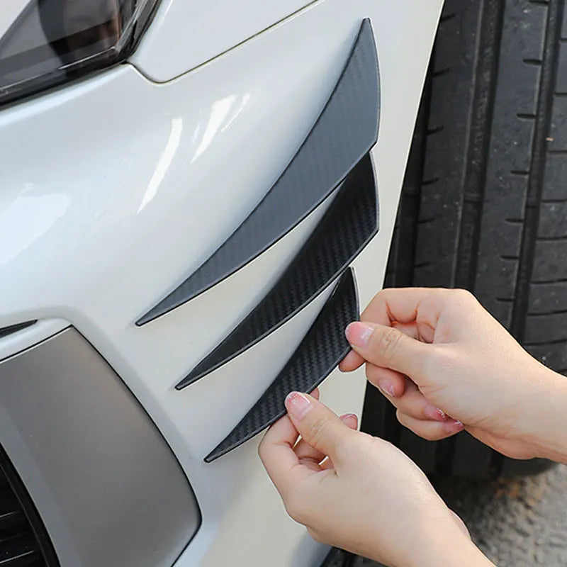 Universal Front Bumper Splitter Kit - 6-Piece Car Styling Fins