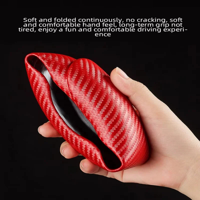 Carbon Fiber Steering Wheel Booster Cover Set (2-Pack)