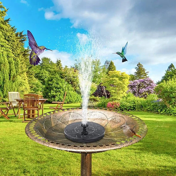 Solar-Powered Floating Fountain Pump for Bird Baths & Ponds
