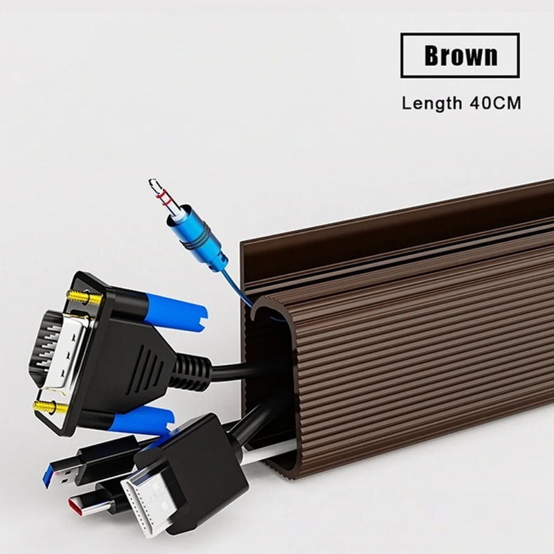 Under-Desk Cable Organizer with Self-Adhesive Backing