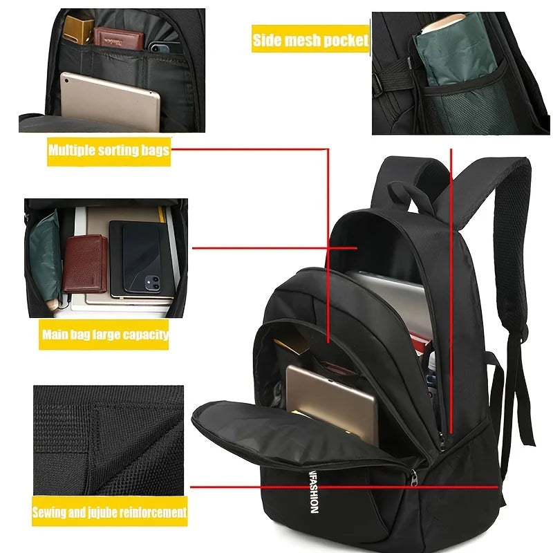Waterproof Oxford Laptop Backpack for Work, Travel & School