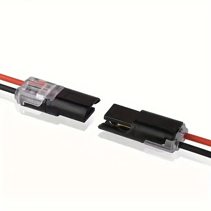 Two black and red LED connectors for quick connection