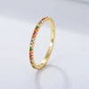 Colorful CZ Stackable Ring with 14k Gold Plating