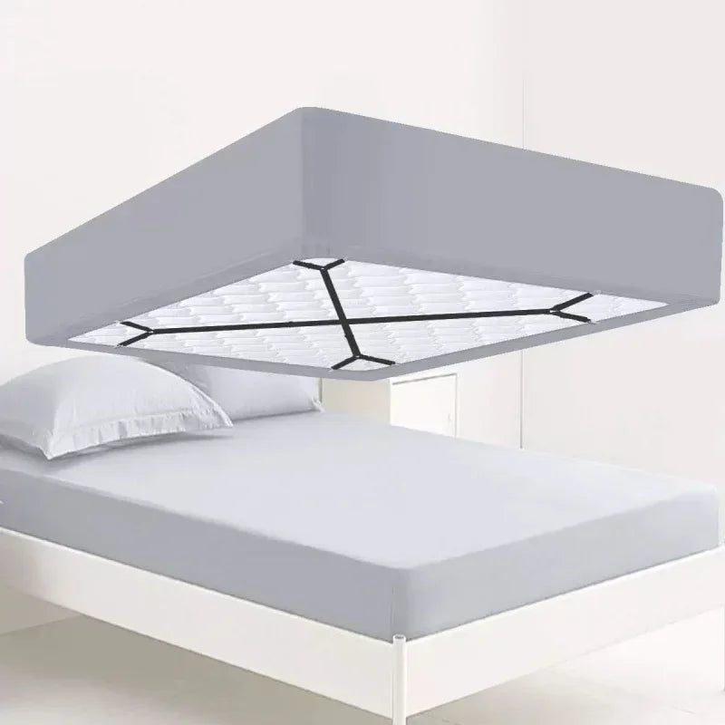 Adjustable Bed Sheet Holder Straps with Non-Slip Clips