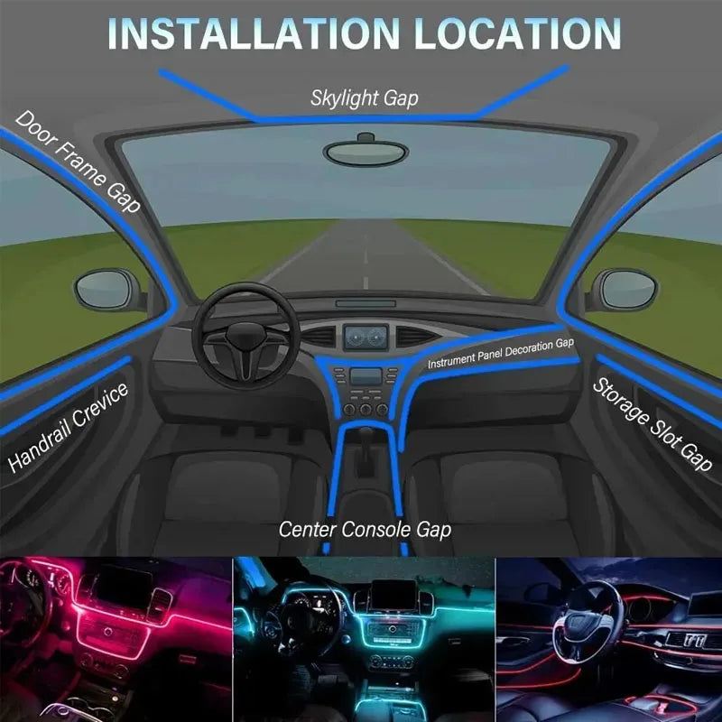 USB Fiber Optic RGB Ambient Light Strip with App Control