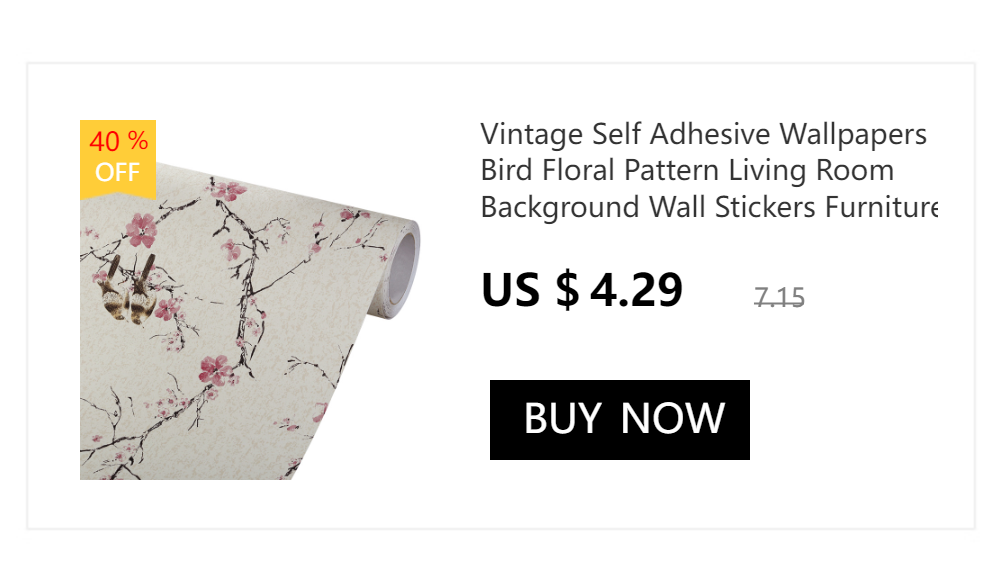 Roll of vintage self-adhesive wallpaper featuring a pink floral bird pattern for living room decor.
