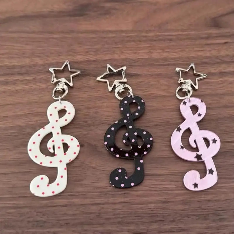 Llavero Acrílico de Nota Musical Kawaii