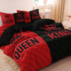 King & Queen Crown Print Duvet Cover Set