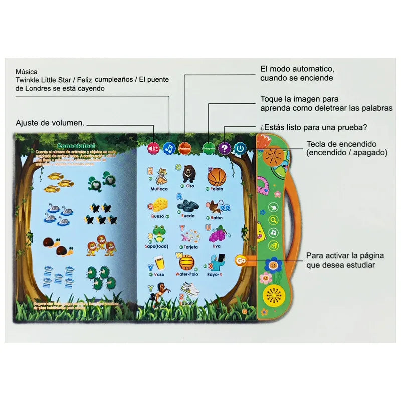 2-in-1 Bilingual Talking Book for Toddlers