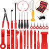 A collection of 38 car trim removal tools in red and black, including various pry bars and specialized tools.