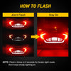 Red LED Brake Light Bulbs with Strobe Function – 1200 Lumens, Plug-and-Play