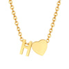 Dainty Heart Initial Necklace