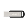 A silver and black Lexar M400 USB 3.2 flash drive is shown horizontally.