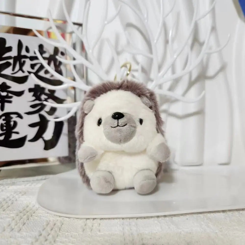 Cute Plush Hedgehog Keychain — Soft Stuffed Keyring for Bags & Keys