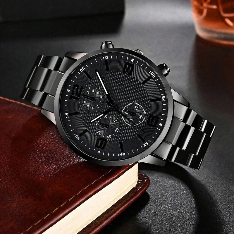 Men's Classic Watch & Jewelry Gift Set