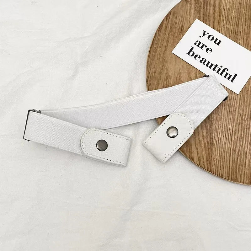 Invisible Elastic Belt for Women – Adjustable No-Buckle Waistband