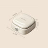 A white compact magnetic sewing kit with a lid, shown from above.
