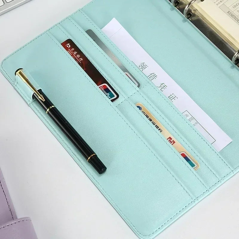 Premium wiederbefüllbares Leder-Notizbuch-Organizer