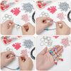 Complete Acrylic Bead Keychain Making Kit with Heart Beads & Rings